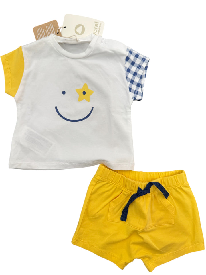 Completo maglietta a maniche corte e pantaloncino neonato