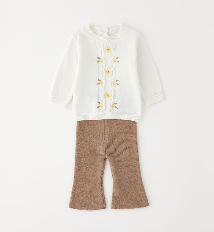 Completo con pantalone neonata Minibanda