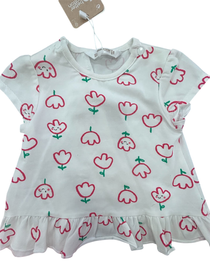 Completo maglietta a maniche corte e pantaloncino neonata Mayoral