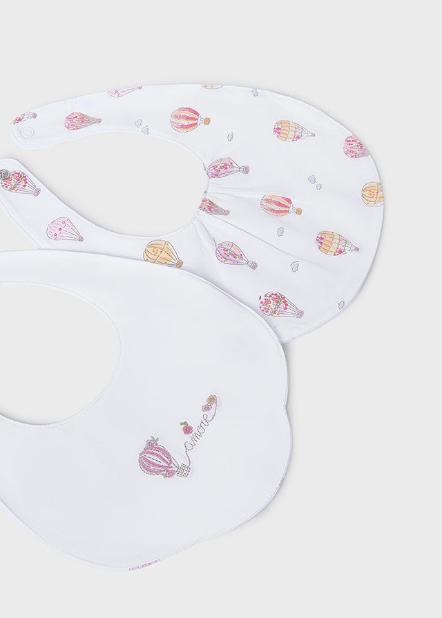 Set 2 bavette mongolfiera  neonata Mayoral
