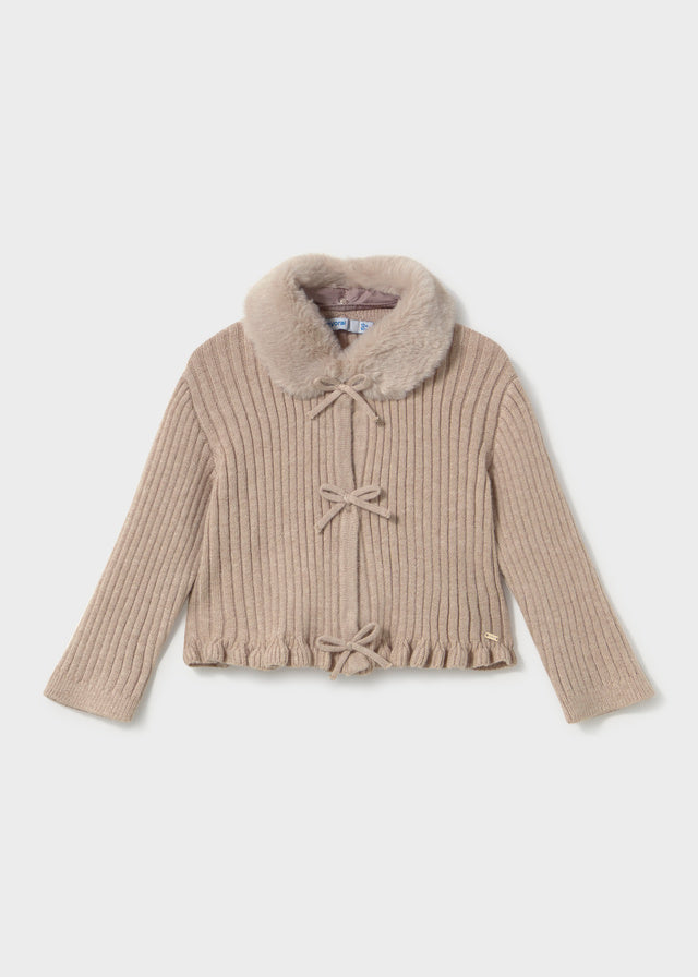 Cardigan con pelliccia baby girl Mayoral