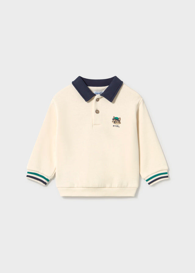 Pullover con collo polo baby boy Mayoral