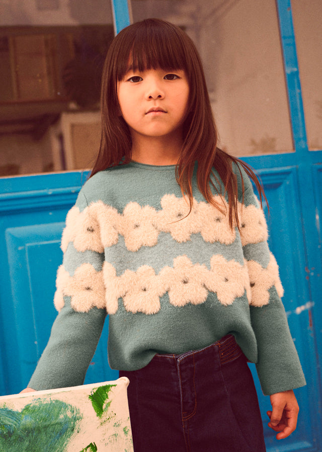 Maglione fiori bambina Mayoral