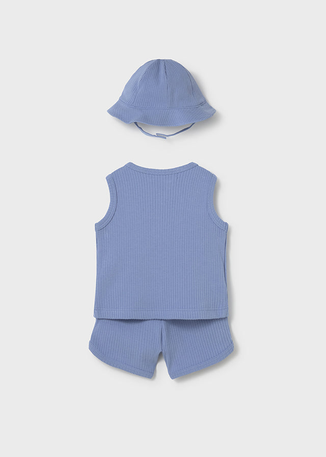 Completo 3 pezzi con cappello neonato Mayoral