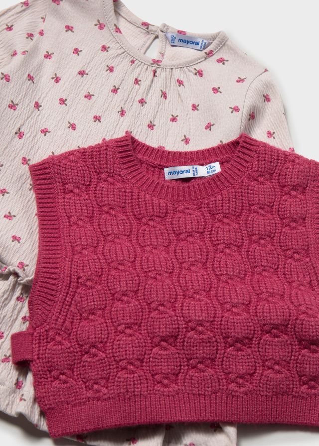 Vestito con gilet baby girl Mayoral
