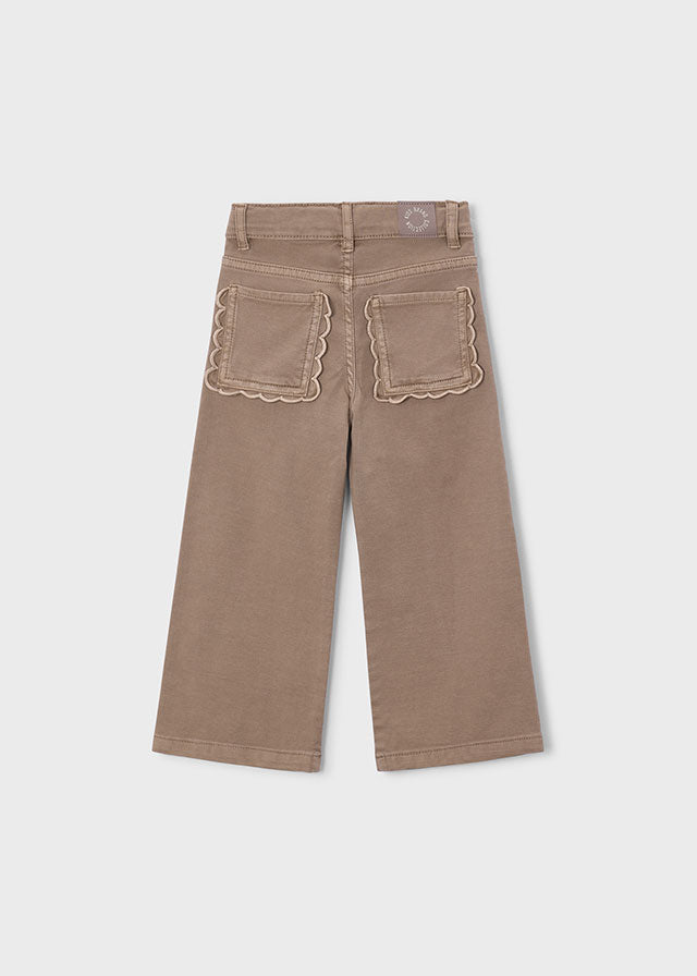 Pantalone largo con ricamo bambina Mayoral
