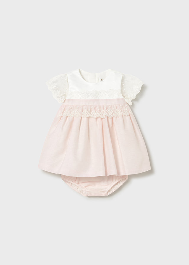 Vestito con manica in pizzo neonata Mayoral