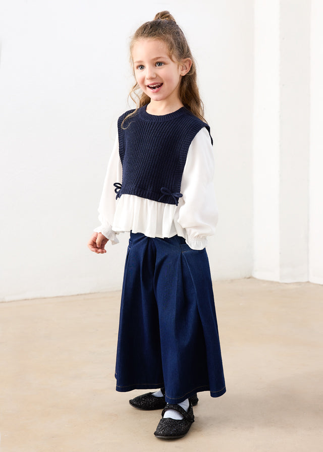 Top gilet combinato bambina Mayoral