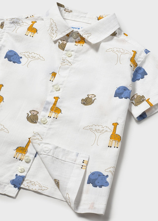 Camicia con stampa baby maschio Mayoral