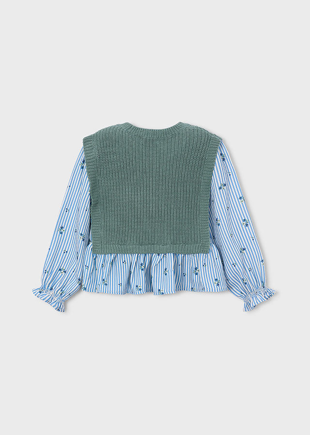 Top gilet combinato bambina Mayoral