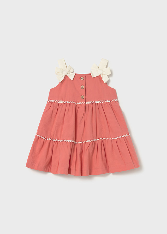 Vestito arricciato con fiocchi baby girl Mayoral