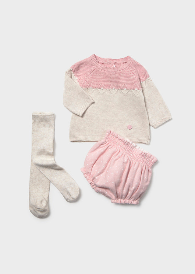 Completo con culotte e calzamaglia neonata Mayoral