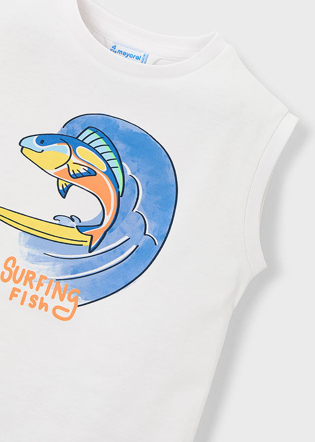 Canotta con stampa bambino Mayoral