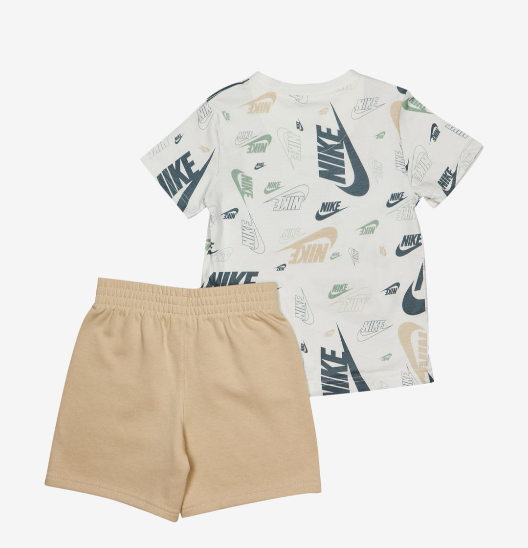 Completo maglietta a maniche corte con stampe e pantaloncino baby maschio