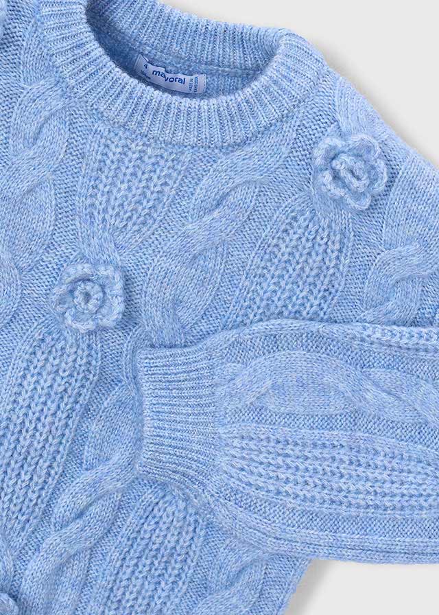 Maglione ricamato fiore bambina Mayoral