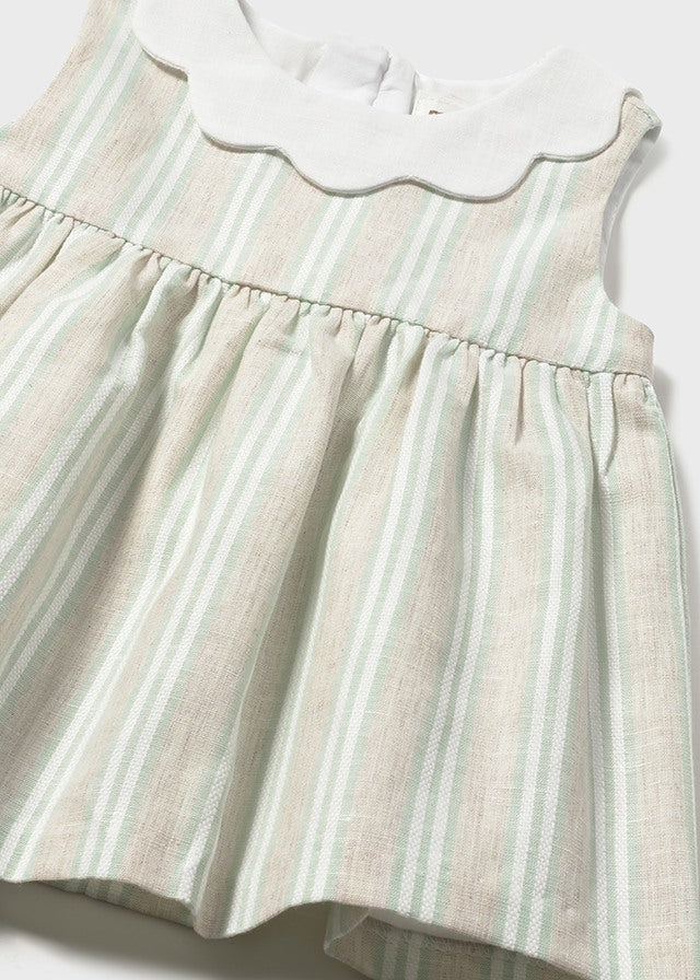 Vestito giro maniche a righe neonata Mayoral