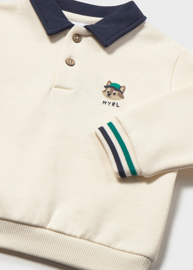 Pullover con collo polo baby boy Mayoral