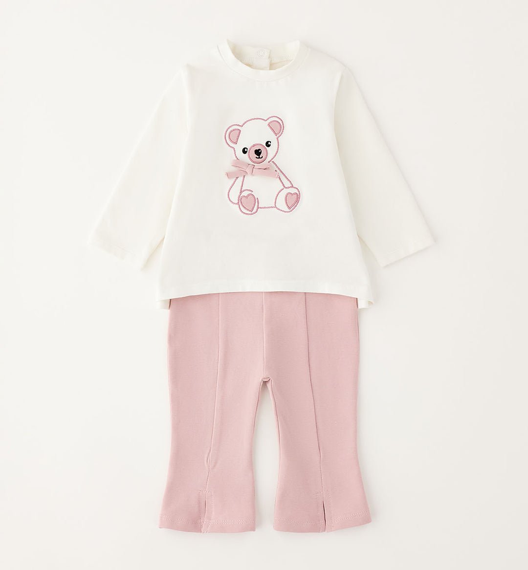 Completo con pantalone lungo neonata Minibanda
