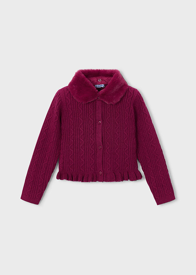 Cardigan con colletto rimovibile bambina Mayoral