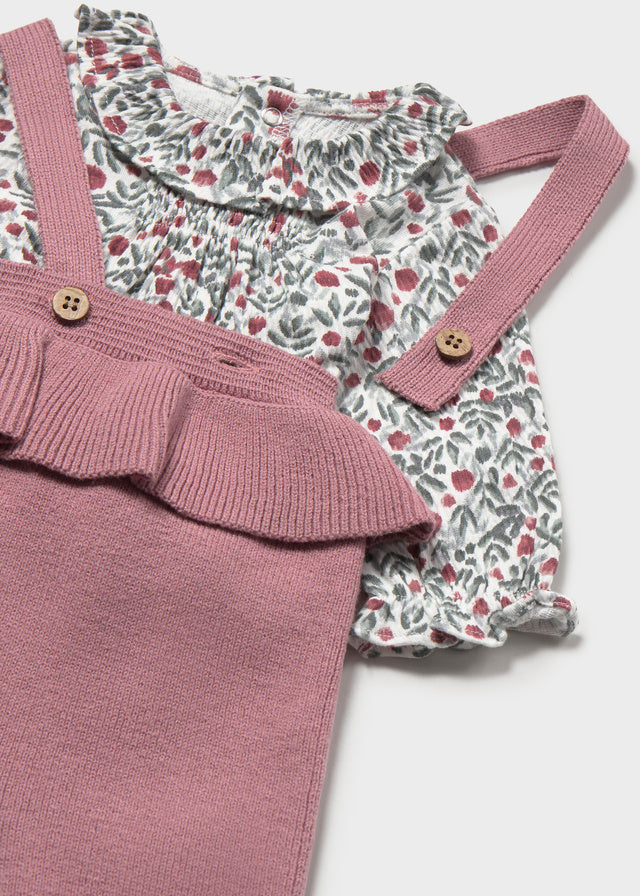 Completo tre pezzi in tricot neonata Mayoral