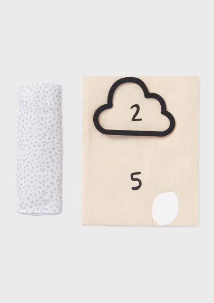 Set 2 pezzi quadrati neonati Mayoral