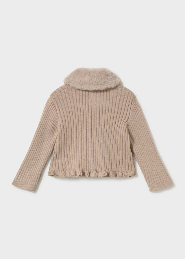Cardigan con pelliccia baby girl Mayoral