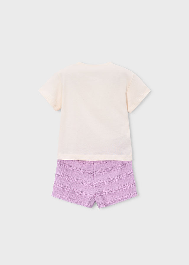 Coordinato short fantasia bambina Mayoral