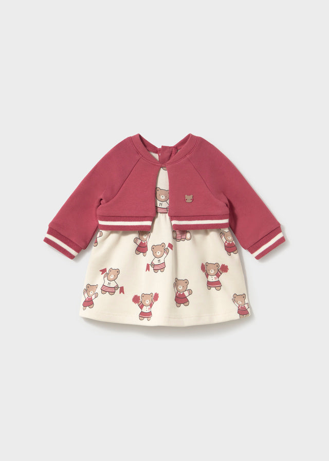 Vestito con finto cardigan neonata Mayoral