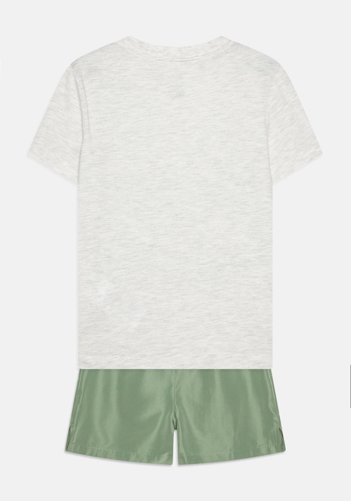 Completo maglietta a maniche corte con grafica e pantaloncino in dri-fit ragazzo
