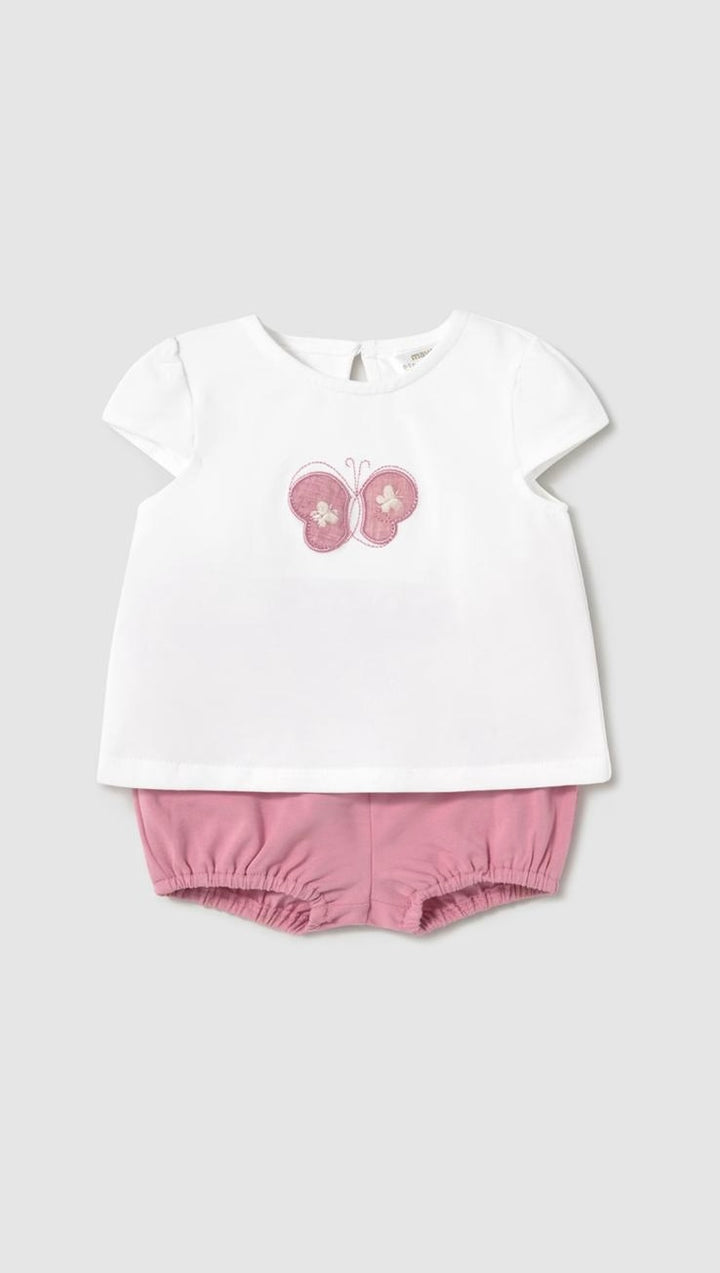 Completo maglietta e pantaloncino neonata Mayoral