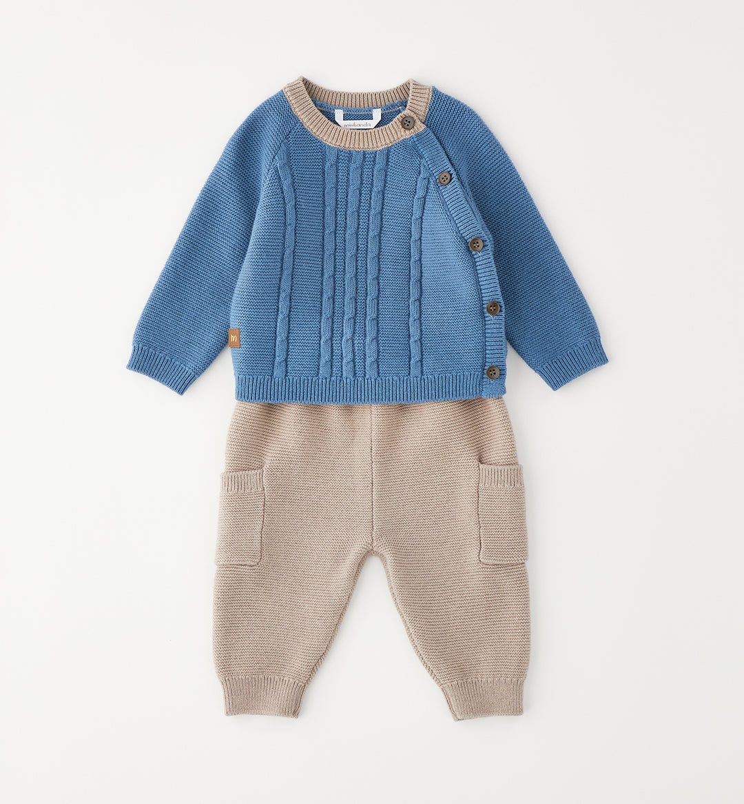 Completo con maglione e pantalone neonato Minibanda