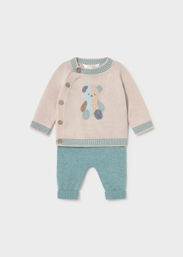 Completo due pezzi in tricot neonato Mayoral