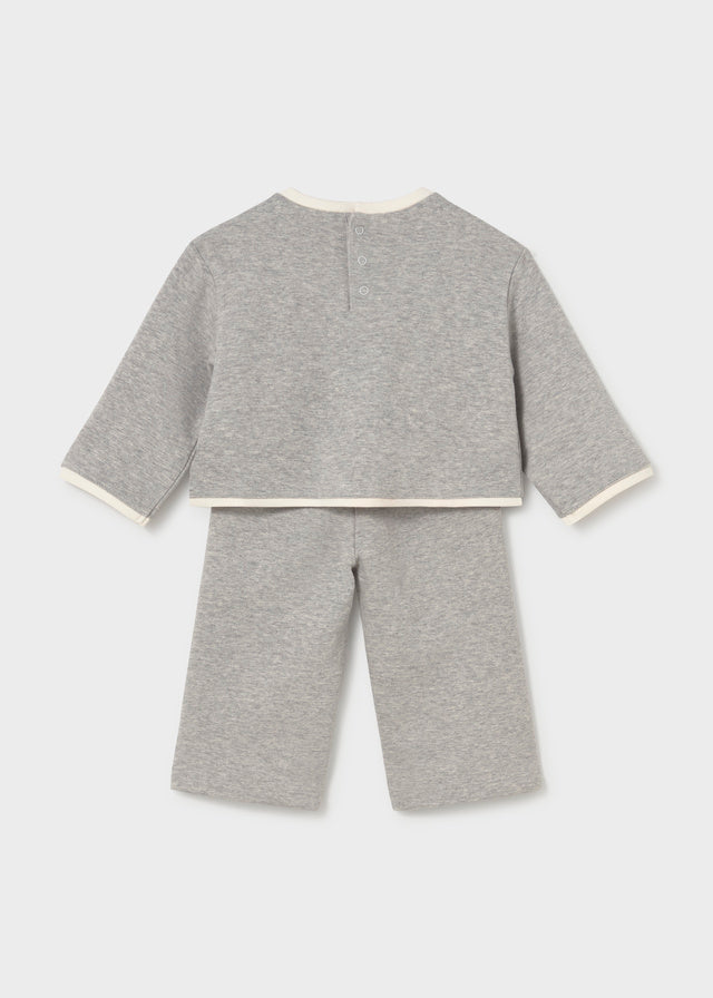 Completo garzato pantalone e maglia baby girl Mayoral