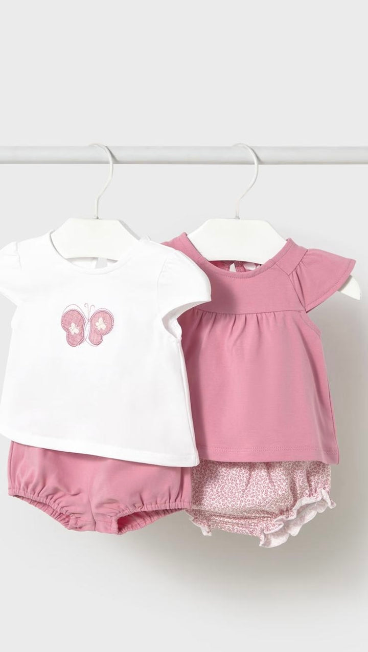 Completo maglietta e pantaloncino neonata Mayoral