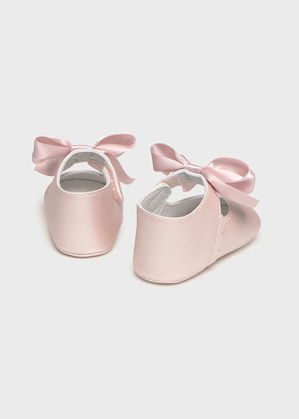 Ballerine cerimonia fiocco in raso neonata Mayoral