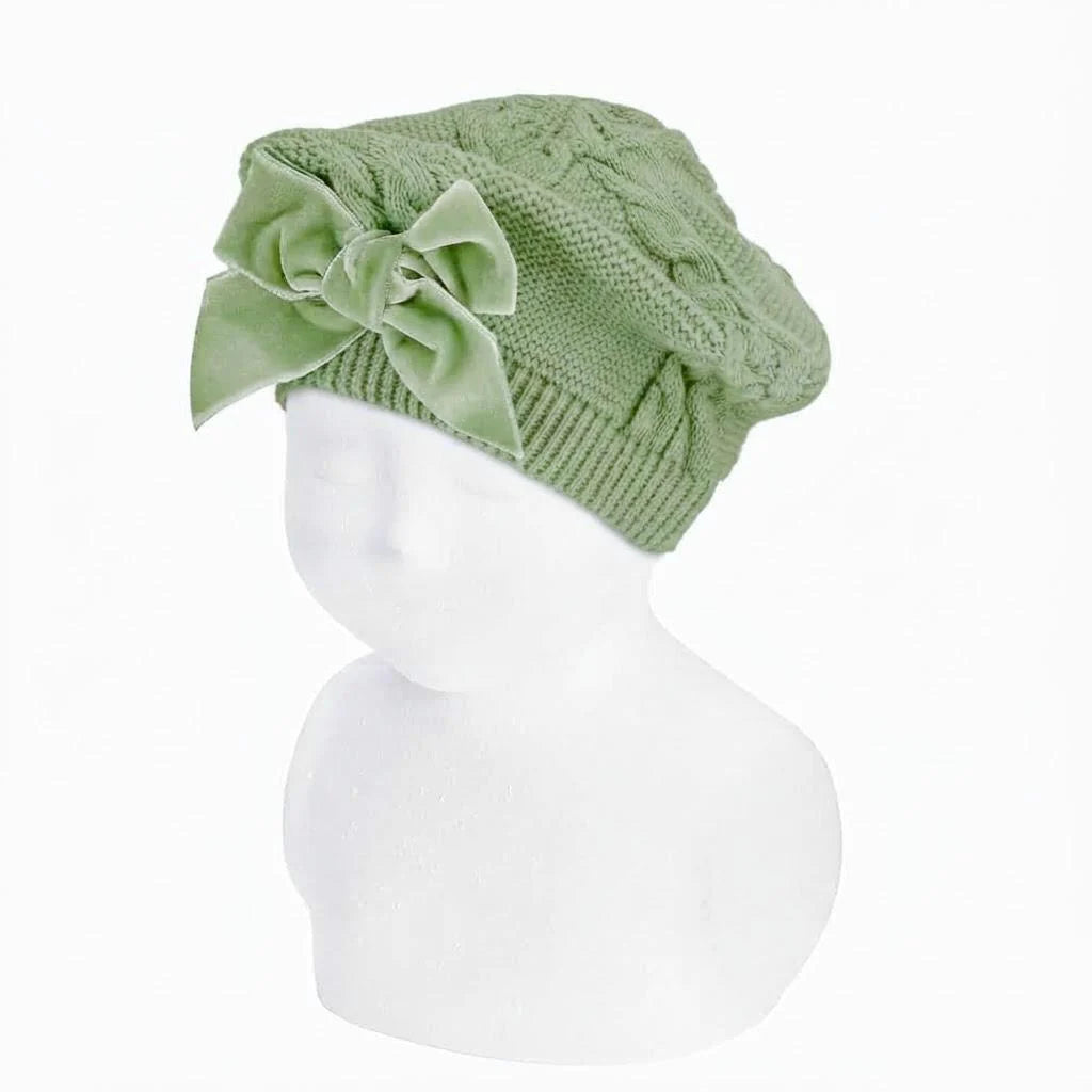 Cappello con fiocco in velluto Condor
