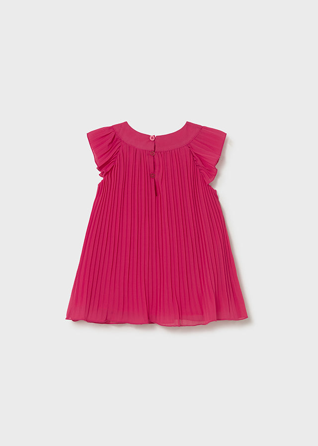 Vestito plissettato con rose baby girl  Mayoral