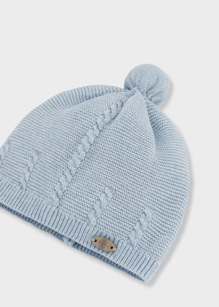 Cappello in tricot con trecce neonato Mayoral