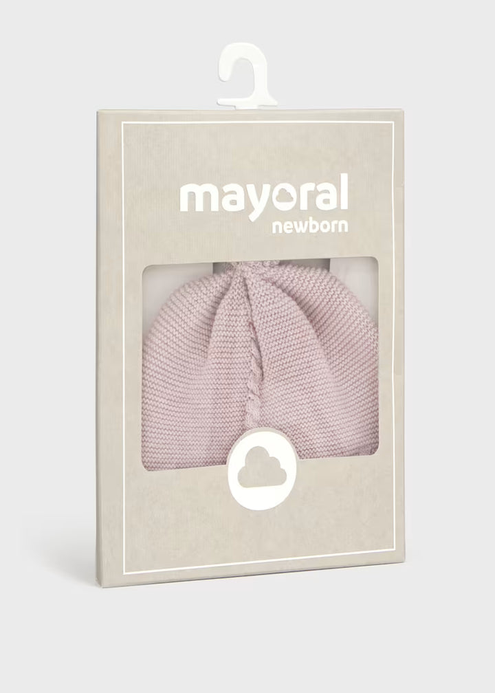 Cappello in tricot con trecce neonata Mayoral