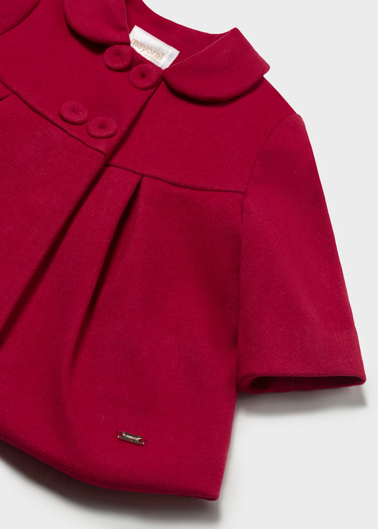 Cappotto elegante con balze neonata Mayoral