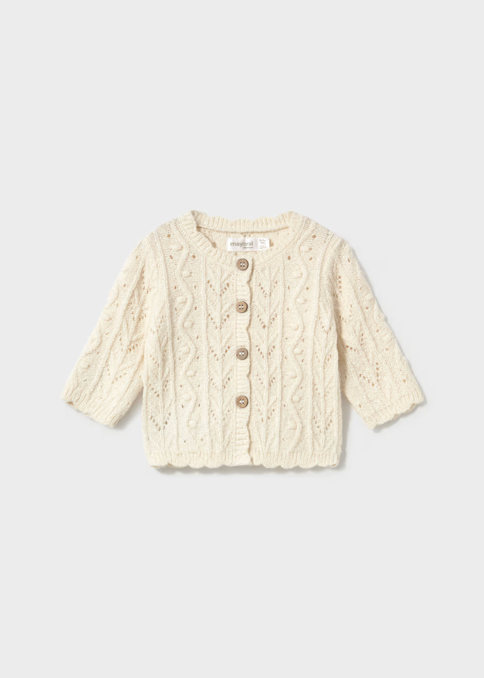 Cardigan in tricot traforato neonata  Mayoral