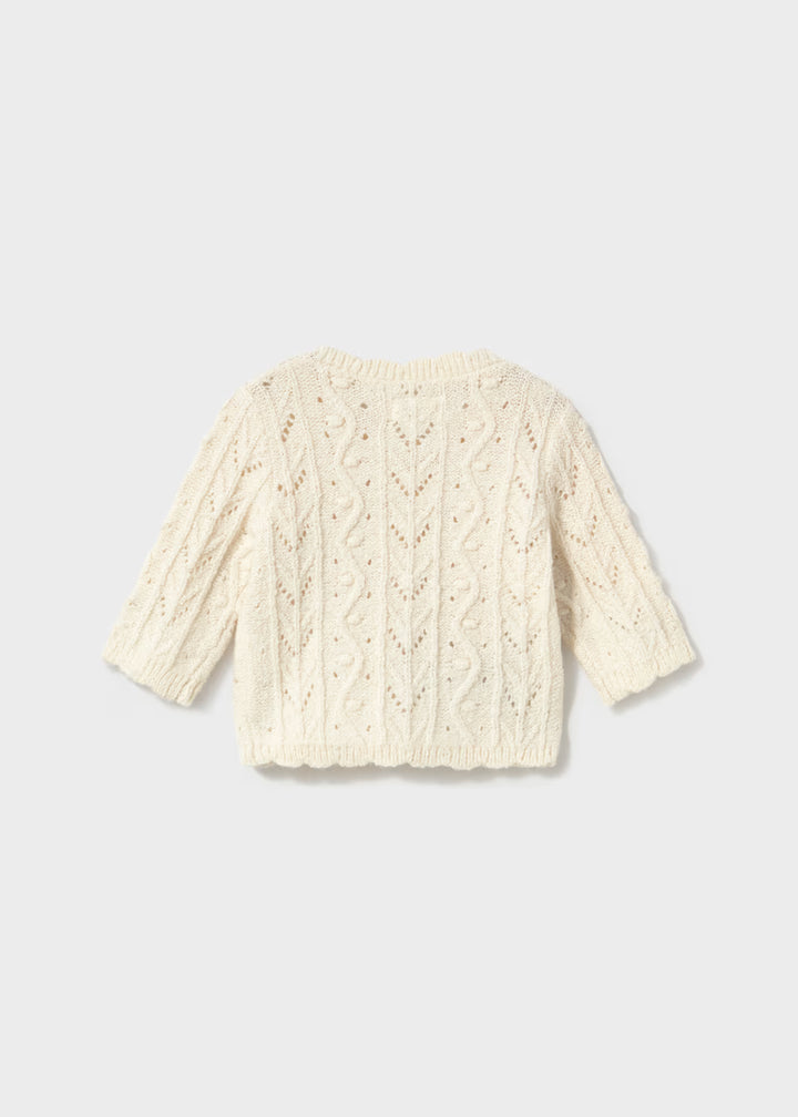 Cardigan in tricot traforato neonata  Mayoral