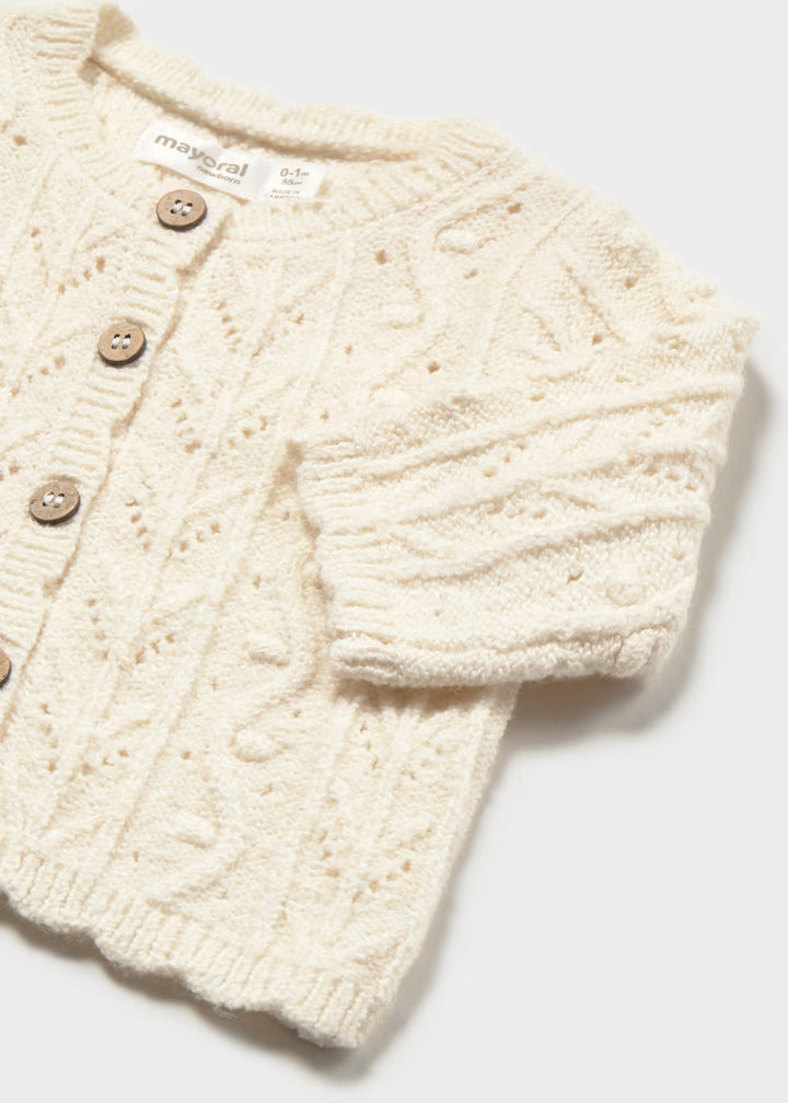 Cardigan in tricot traforato neonata  Mayoral