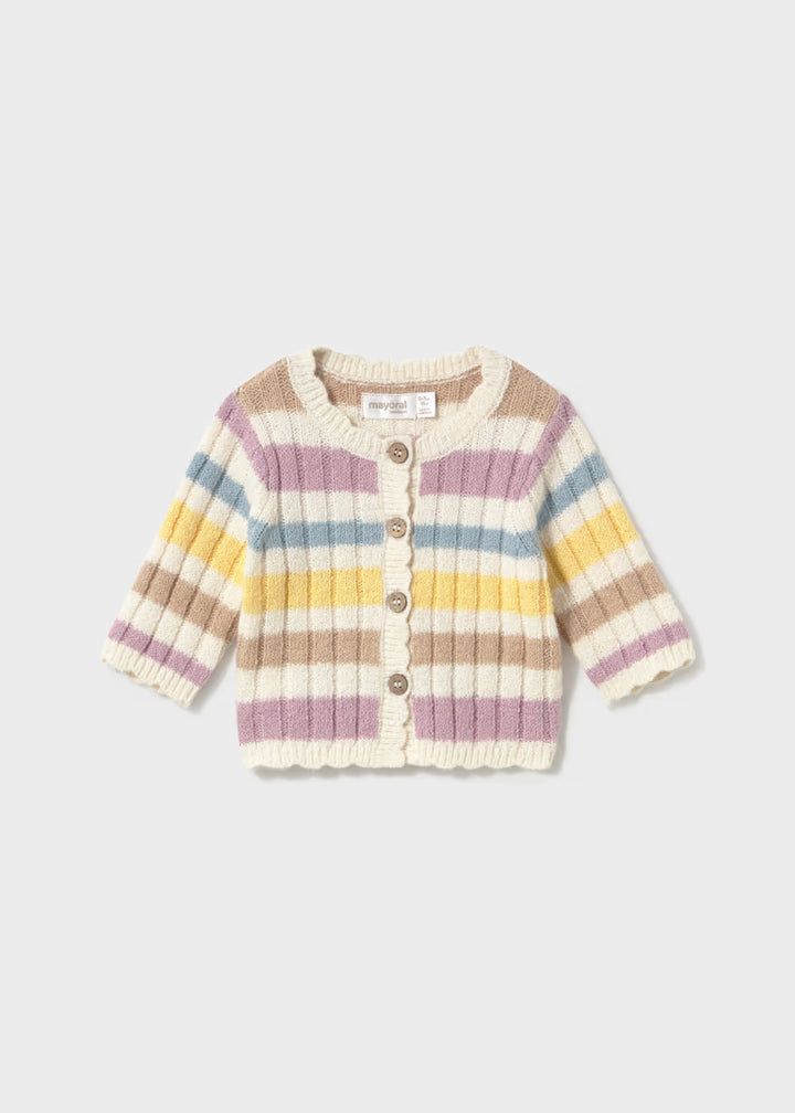 Cardigan a righe neonata Mayoral