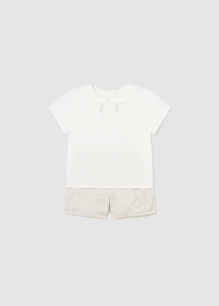 2-piece linen ceremony suit for newborns