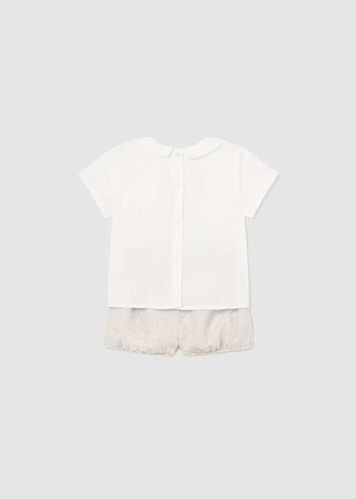 2-piece linen ceremony suit for newborns