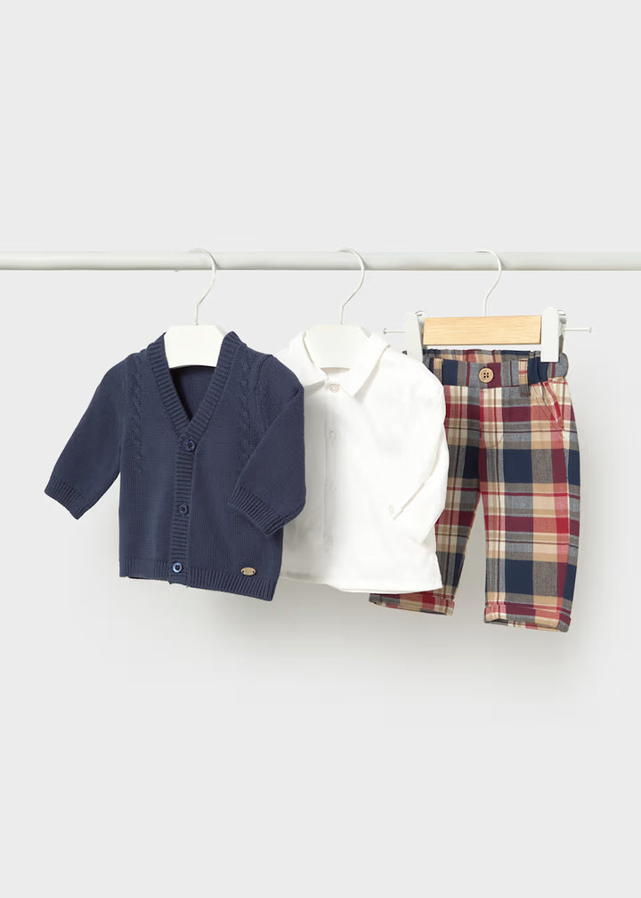 Completo tre pezzi elegante neonato Mayoral