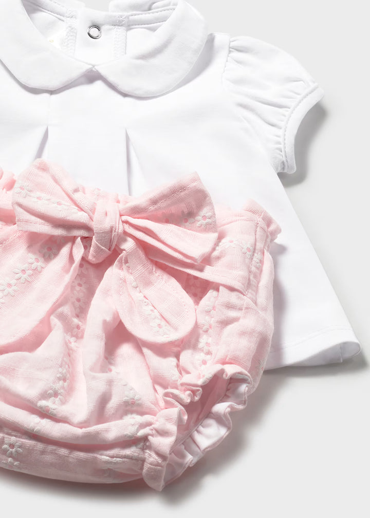 Completo 3 pezzi con culotte neonata Mayoral