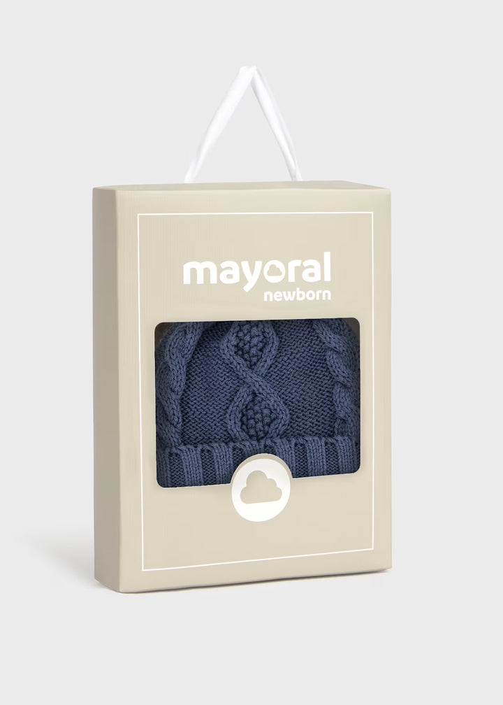 Completo cappello e guanti in tricot neonato Mayoral