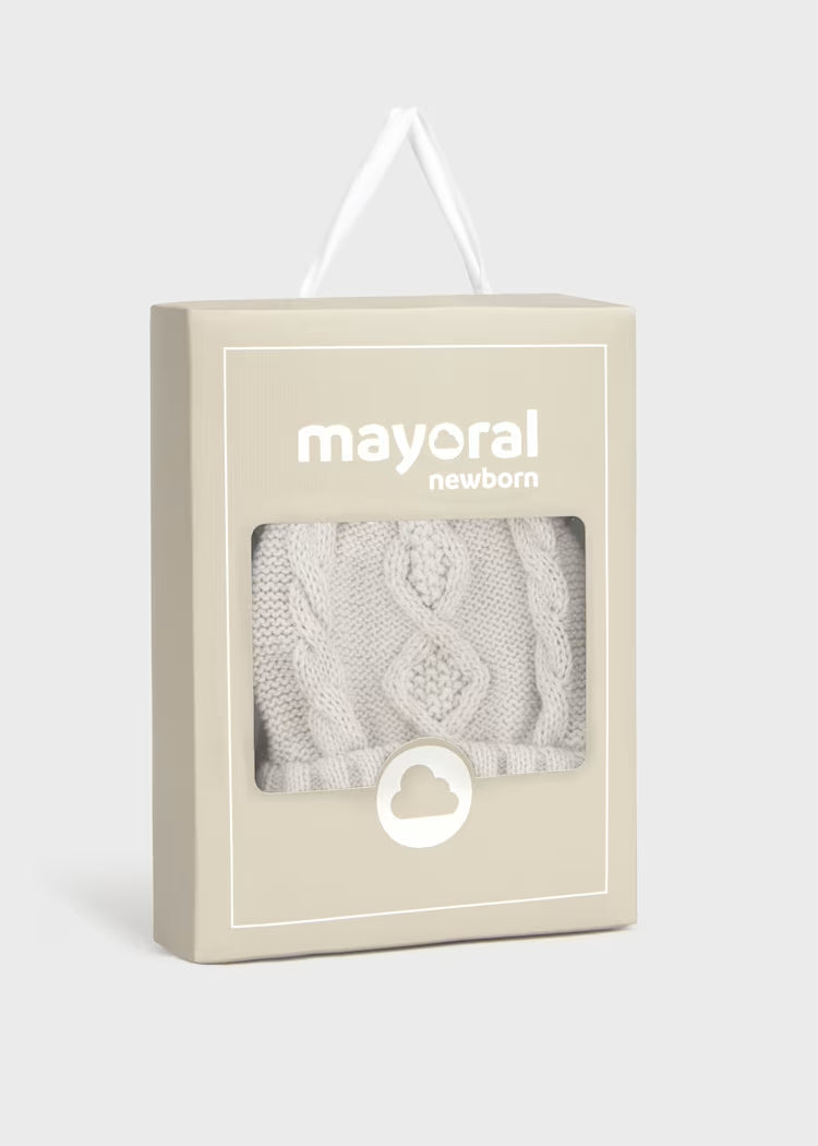 Completo cappello e guanti in tricot neonato Mayoral